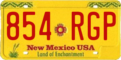 NM license plate 854RGP