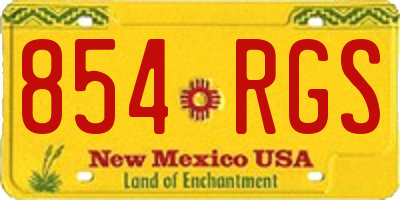 NM license plate 854RGS