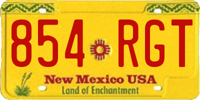 NM license plate 854RGT
