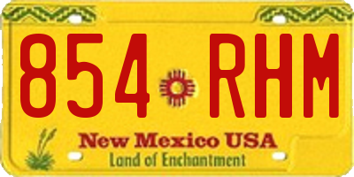 NM license plate 854RHM