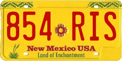 NM license plate 854RIS