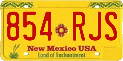 NM license plate 854RJS