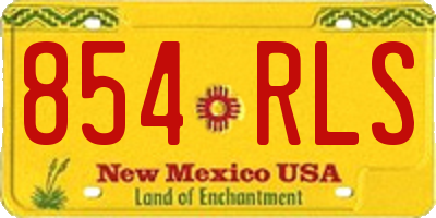 NM license plate 854RLS