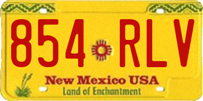NM license plate 854RLV