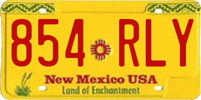 NM license plate 854RLY