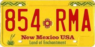 NM license plate 854RMA