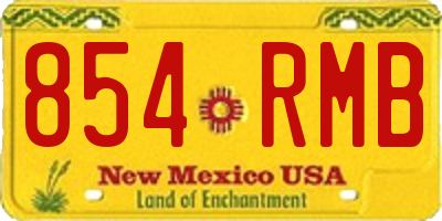NM license plate 854RMB