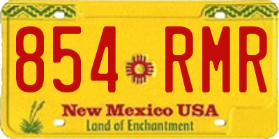 NM license plate 854RMR