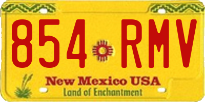 NM license plate 854RMV