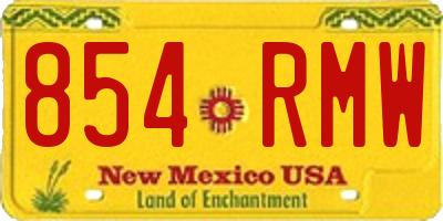 NM license plate 854RMW