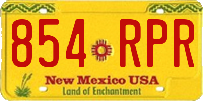 NM license plate 854RPR