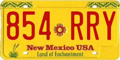NM license plate 854RRY