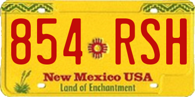 NM license plate 854RSH