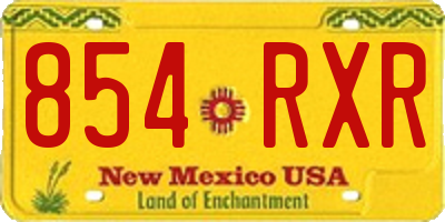 NM license plate 854RXR