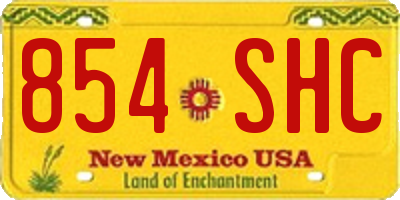 NM license plate 854SHC