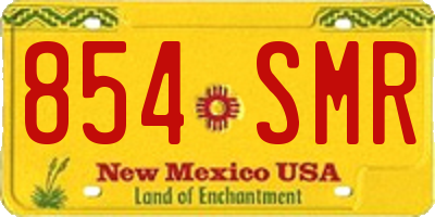 NM license plate 854SMR