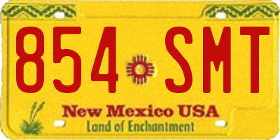 NM license plate 854SMT