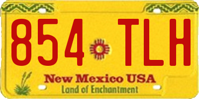 NM license plate 854TLH