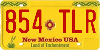 NM license plate 854TLR