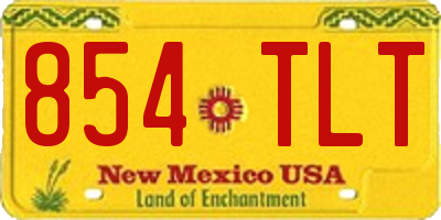 NM license plate 854TLT