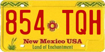 NM license plate 854TQH