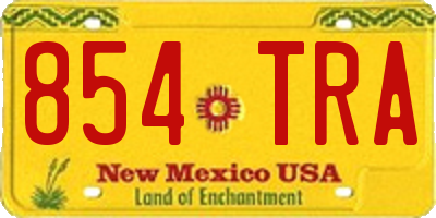 NM license plate 854TRA