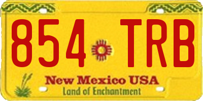 NM license plate 854TRB