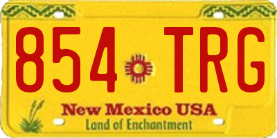 NM license plate 854TRG