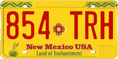 NM license plate 854TRH