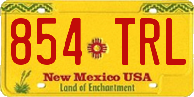 NM license plate 854TRL