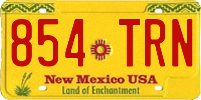 NM license plate 854TRN