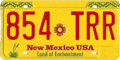 NM license plate 854TRR