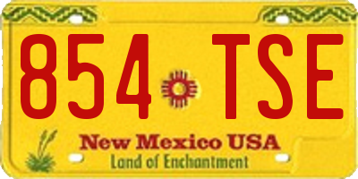 NM license plate 854TSE