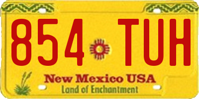 NM license plate 854TUH