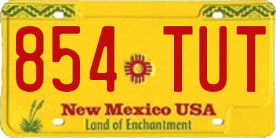 NM license plate 854TUT