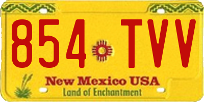 NM license plate 854TVV