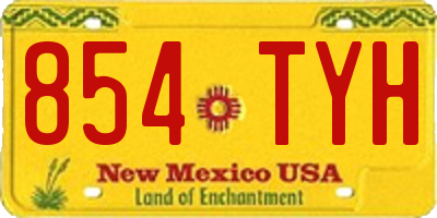 NM license plate 854TYH