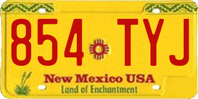 NM license plate 854TYJ