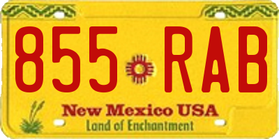 NM license plate 855RAB