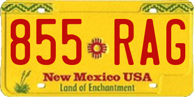 NM license plate 855RAG