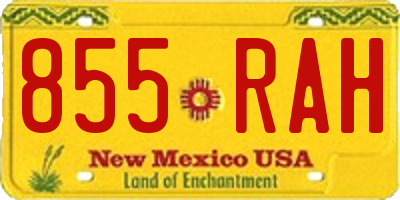 NM license plate 855RAH