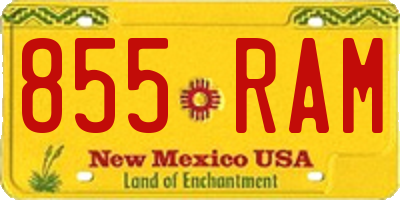 NM license plate 855RAM