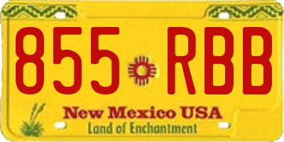 NM license plate 855RBB