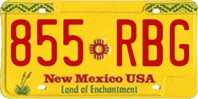 NM license plate 855RBG