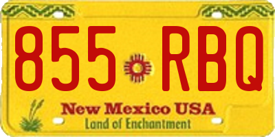 NM license plate 855RBQ