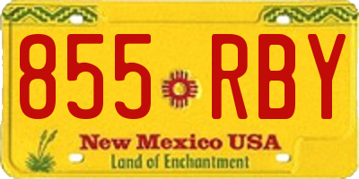 NM license plate 855RBY