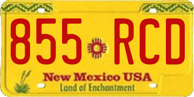 NM license plate 855RCD