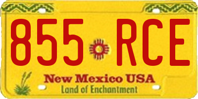 NM license plate 855RCE