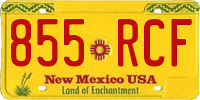 NM license plate 855RCF