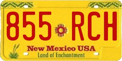 NM license plate 855RCH
